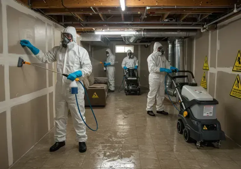 Basement Moisture Removal and Structural Drying process in Kingsbury, NV